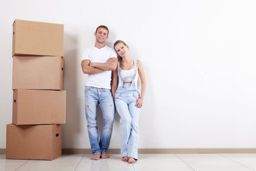 Removal team helping with a house move in Streatham
