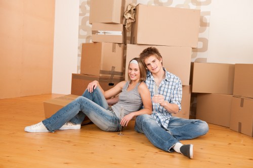Removal van ready for a nearby South London move from Streatham