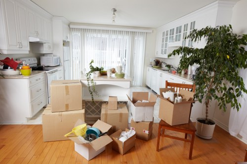 Streatham movers handling household items and boxes carefully
