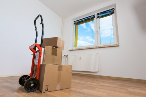 Streatham moving van parked near residential homes