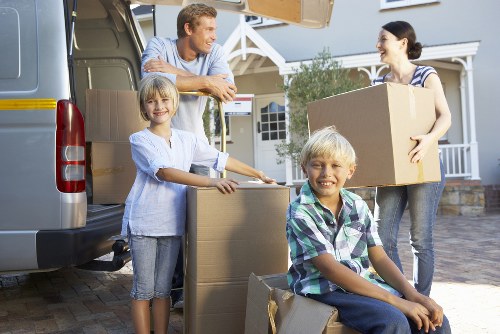 Local moving van transporting furniture in Streatham