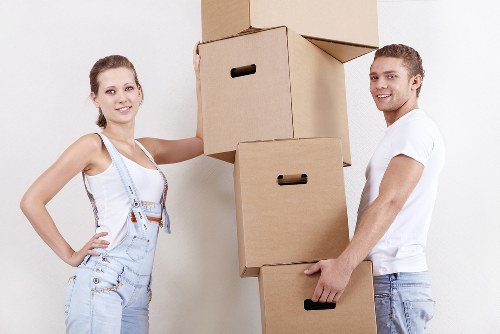 Local moving van helping with flat removals in Streatham