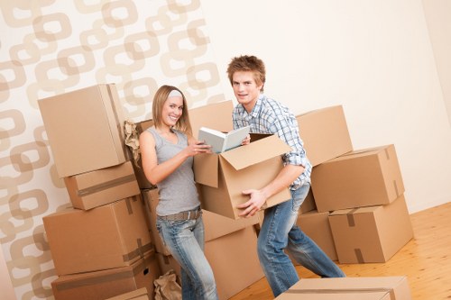 Removal van supporting a flat move near Streatham