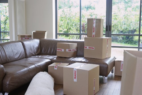 Packed boxes and furniture ready for a Streatham man with van move