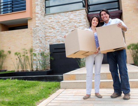 Professional local moving team preparing a van for a Streatham relocation